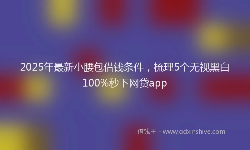 2025年最新小腰包借钱条件，梳理5个无视黑白100%秒下网贷app