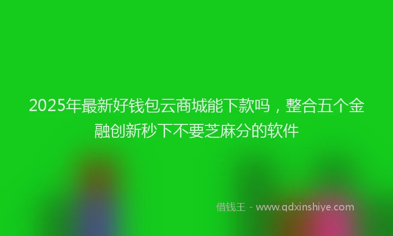 2025年最新好钱包云商城能下款吗，整合五个金融创新秒下不要芝麻分的软件