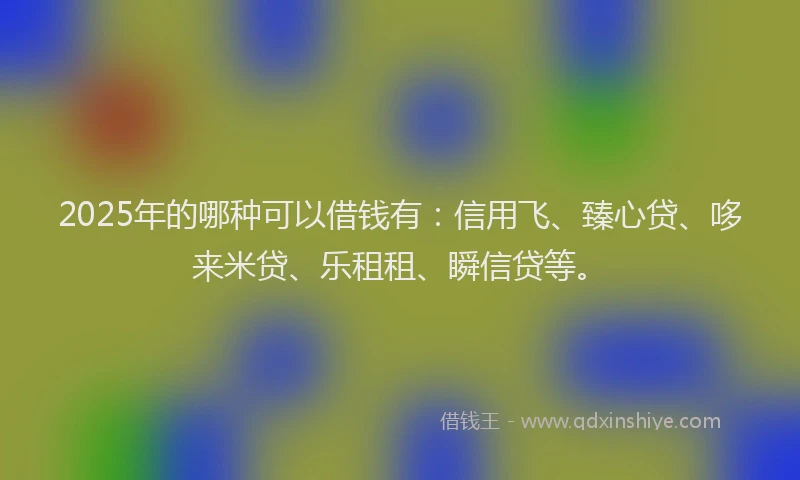 2025年的哪种可以借钱有：信用飞、臻心贷、哆来米贷、乐租租、瞬信贷等。