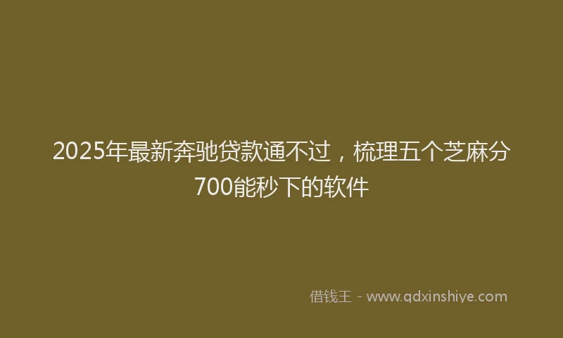 2025年最新奔驰贷款通不过，梳理五个芝麻分700能秒下的软件