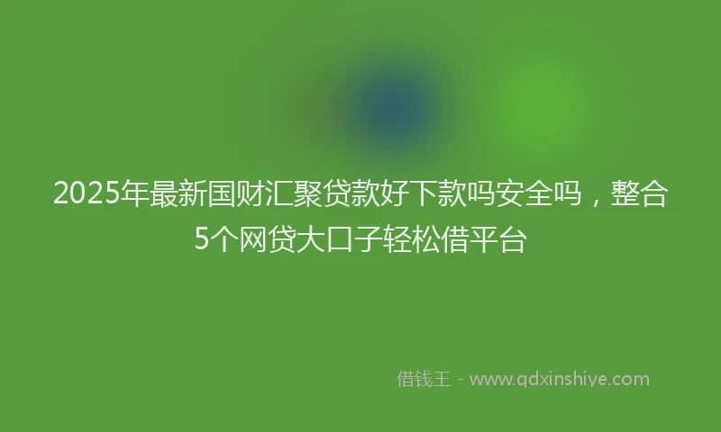 2025年最新国财汇聚贷款好下款吗安全吗，整合5个网贷大口子轻松借平台