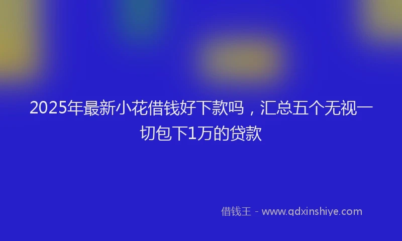 2025年最新小花借钱好下款吗，汇总五个无视一切包下1万的贷款