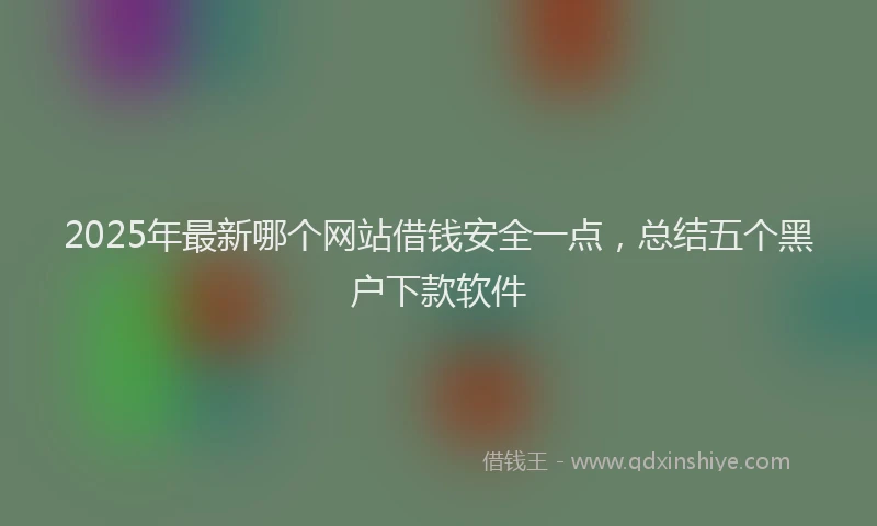 2025年最新哪个网站借钱安全一点，总结五个黑户下款软件