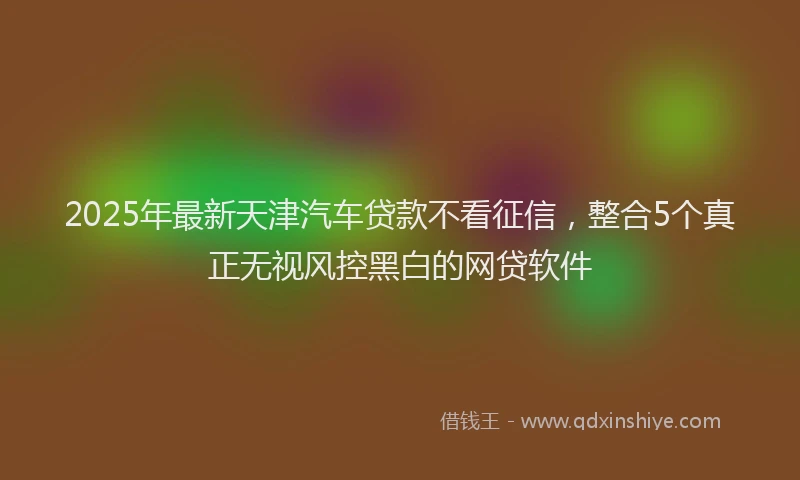 2025年最新天津汽车贷款不看征信，整合5个真正无视风控黑白的网贷软件