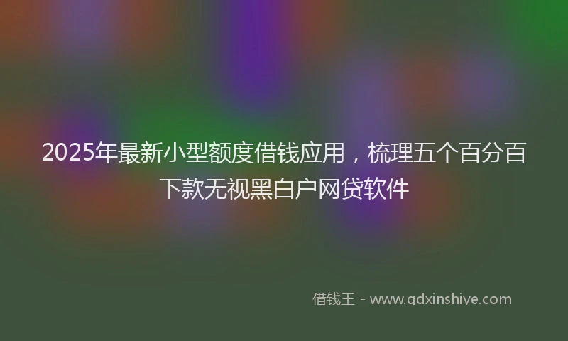 2025年最新小型额度借钱应用，梳理五个百分百下款无视黑白户网贷软件