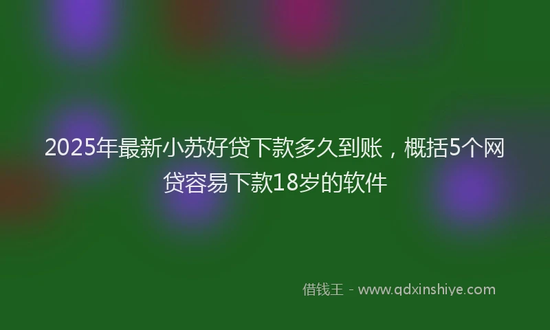 2025年最新小苏好贷下款多久到账，概括5个网贷容易下款18岁的软件