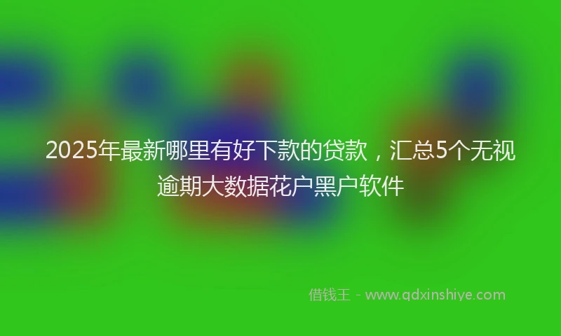 2025年最新哪里有好下款的贷款，汇总5个无视逾期大数据花户黑户软件