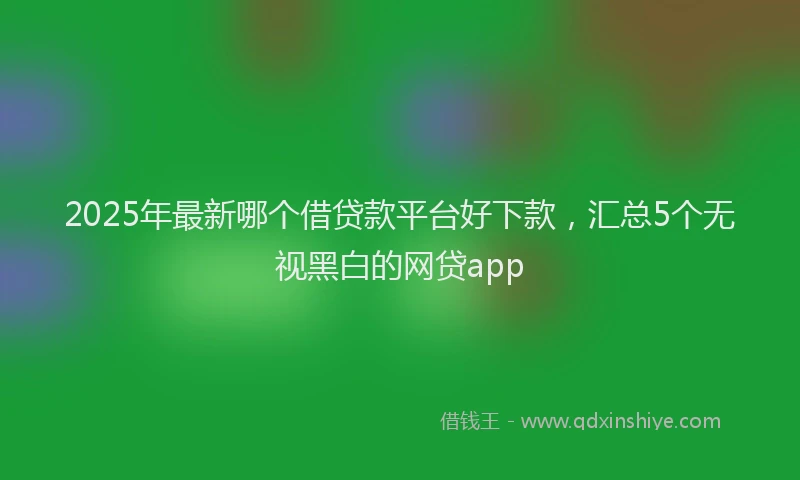 2025年最新哪个借贷款平台好下款，汇总5个无视黑白的网贷app