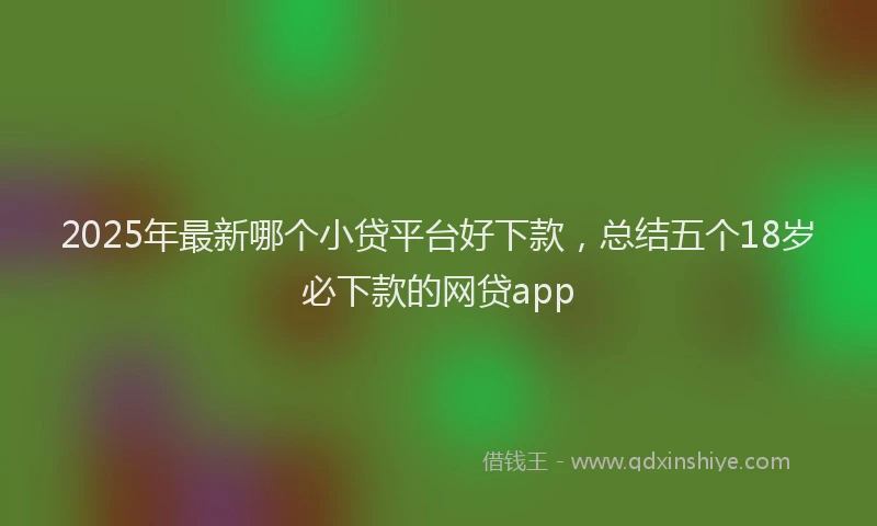 2025年最新哪个小贷平台好下款，总结五个18岁必下款的网贷app