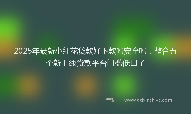 2025年最新小红花贷款好下款吗安全吗，整合五个新上线贷款平台门槛低口子