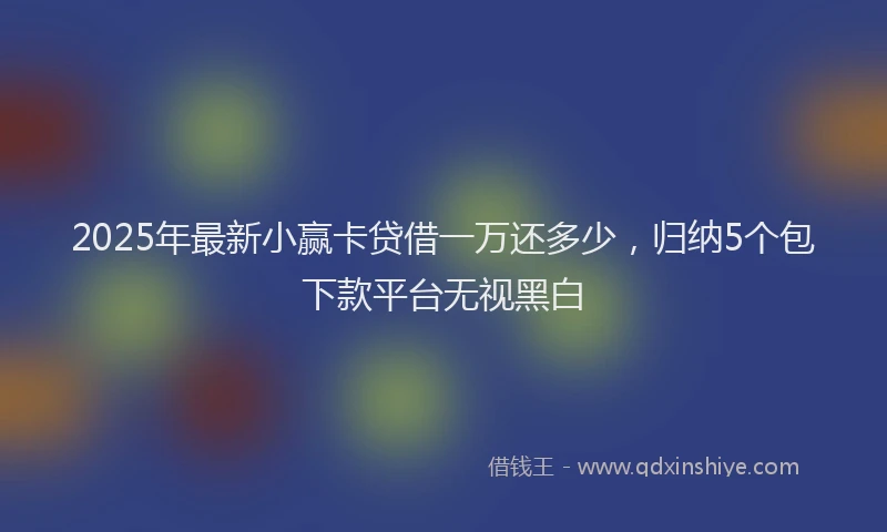 2025年最新小赢卡贷借一万还多少，归纳5个包下款平台无视黑白
