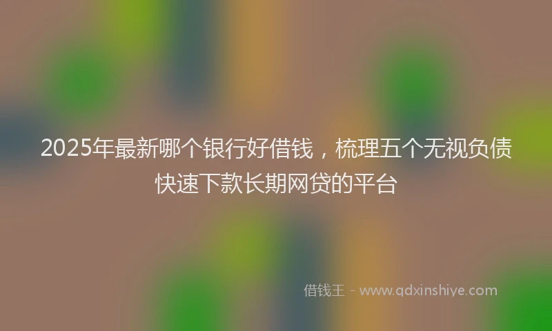 2025年最新哪个银行好借钱，梳理五个无视负债快速下款长期网贷的平台