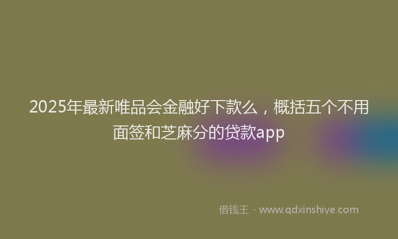 2025年最新唯品会金融好下款么，概括五个不用面签和芝麻分的贷款app