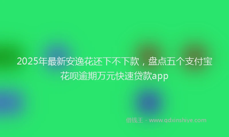2025年最新安逸花还下不下款，盘点五个支付宝花呗逾期万元快速贷款app