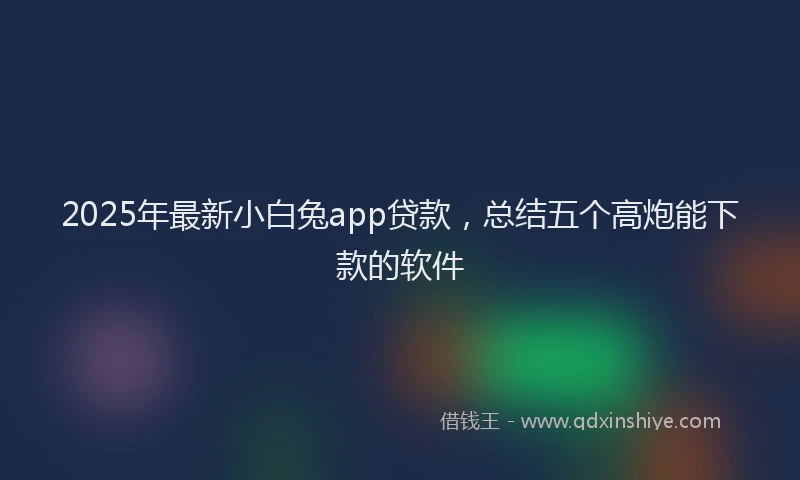 2025年最新小白兔app贷款，总结五个高炮能下款的软件