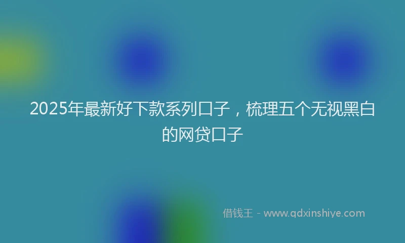 2025年最新好下款系列口子，梳理五个无视黑白的网贷口子