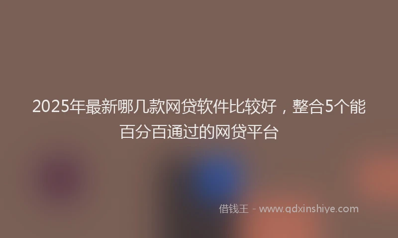 2025年最新哪几款网贷软件比较好，整合5个能百分百通过的网贷平台