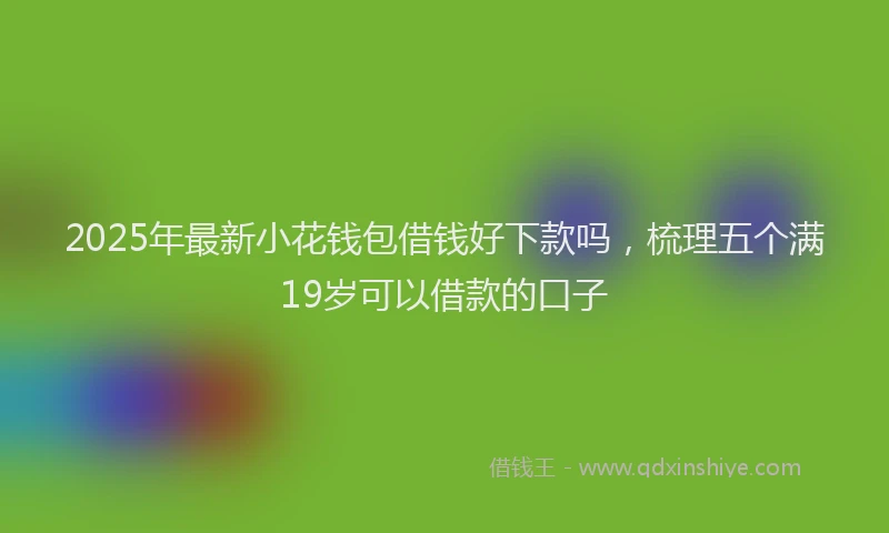 2025年最新小花钱包借钱好下款吗，梳理五个满19岁可以借款的口子