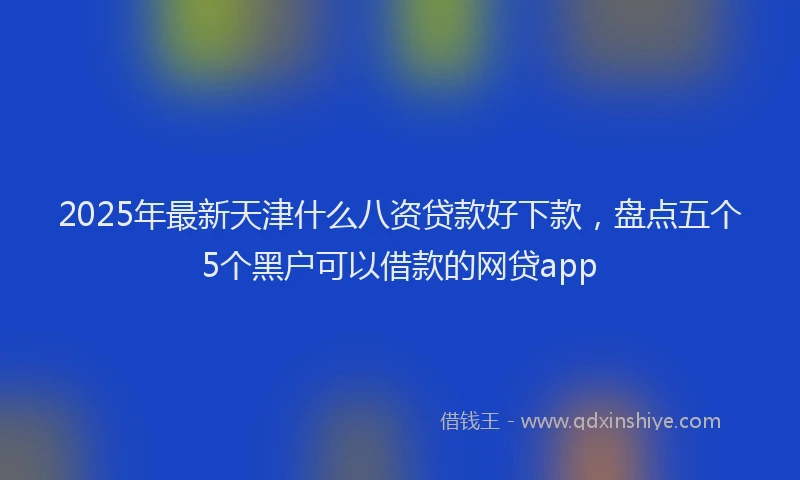 2025年最新天津什么八资贷款好下款，盘点五个5个黑户可以借款的网贷app