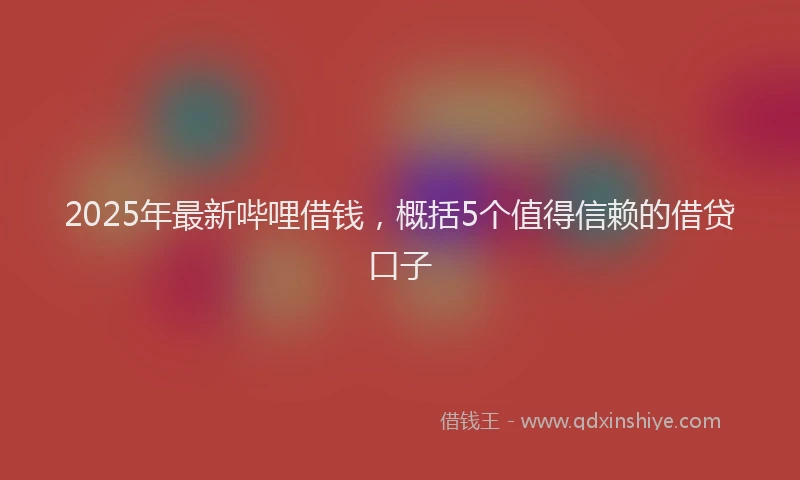 2025年最新哔哩借钱，概括5个值得信赖的借贷口子
