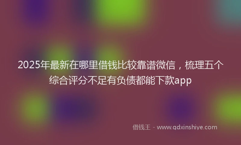 2025年最新在哪里借钱比较靠谱微信，梳理五个综合评分不足有负债都能下款app