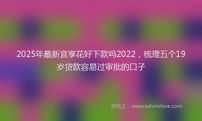 2025年最新宜享花好下款吗2022，梳理五个19岁贷款容易过审批的口子