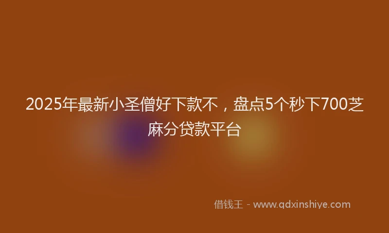 2025年最新小圣僧好下款不，盘点5个秒下700芝麻分贷款平台