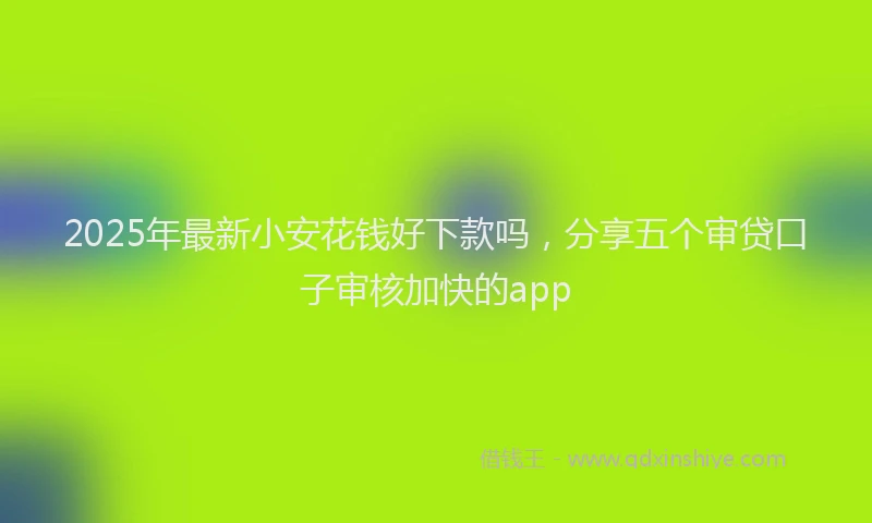 2025年最新小安花钱好下款吗，分享五个审贷口子审核加快的app