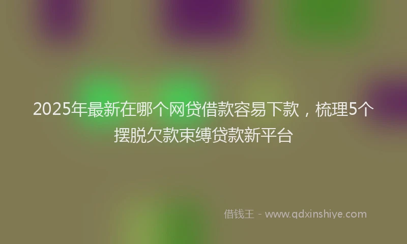 2025年最新在哪个网贷借款容易下款，梳理5个摆脱欠款束缚贷款新平台