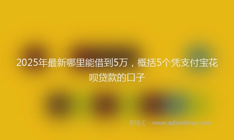2025年最新哪里能借到5万，概括5个凭支付宝花呗贷款的口子