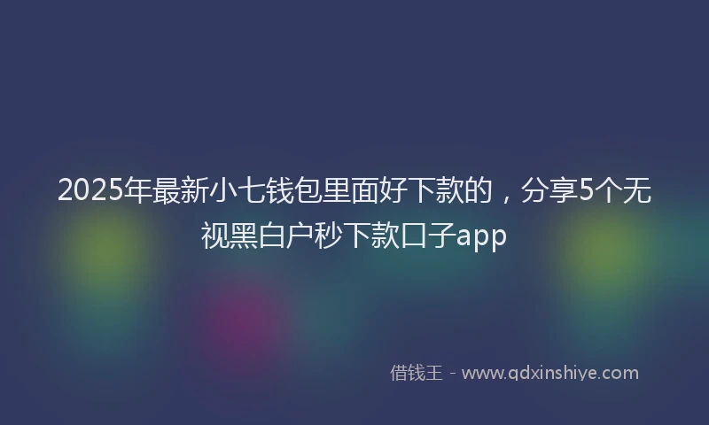 2025年最新小七钱包里面好下款的，分享5个无视黑白户秒下款口子app