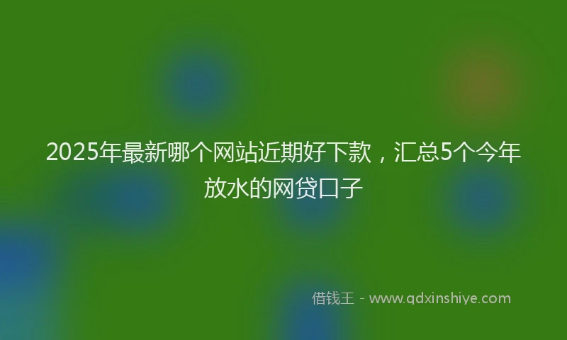 2025年最新哪个网站近期好下款，汇总5个今年放水的网贷口子