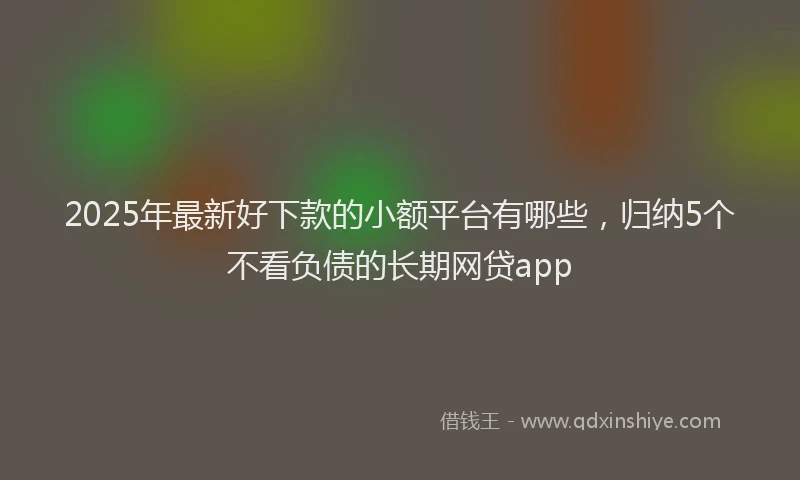 2025年最新好下款的小额平台有哪些，归纳5个不看负债的长期网贷app