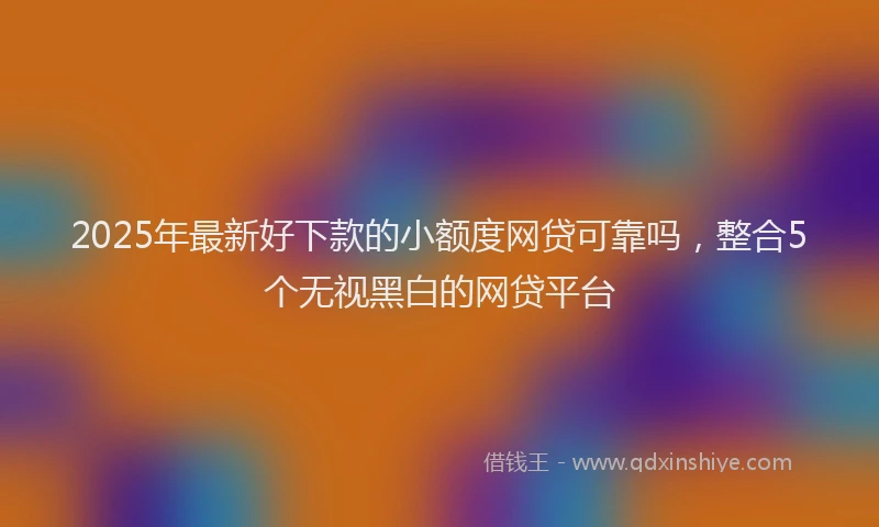 2025年最新好下款的小额度网贷可靠吗，整合5个无视黑白的网贷平台