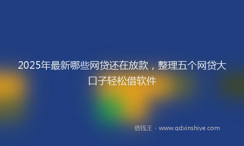2025年最新哪些网贷还在放款，整理五个网贷大口子轻松借软件