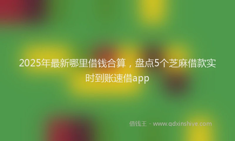 2025年最新哪里借钱合算，盘点5个芝麻借款实时到账速借app