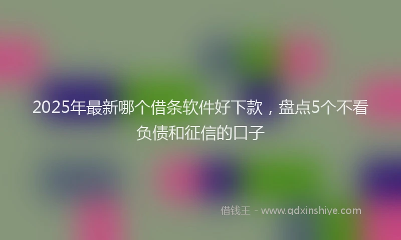 2025年最新哪个借条软件好下款，盘点5个不看负债和征信的口子