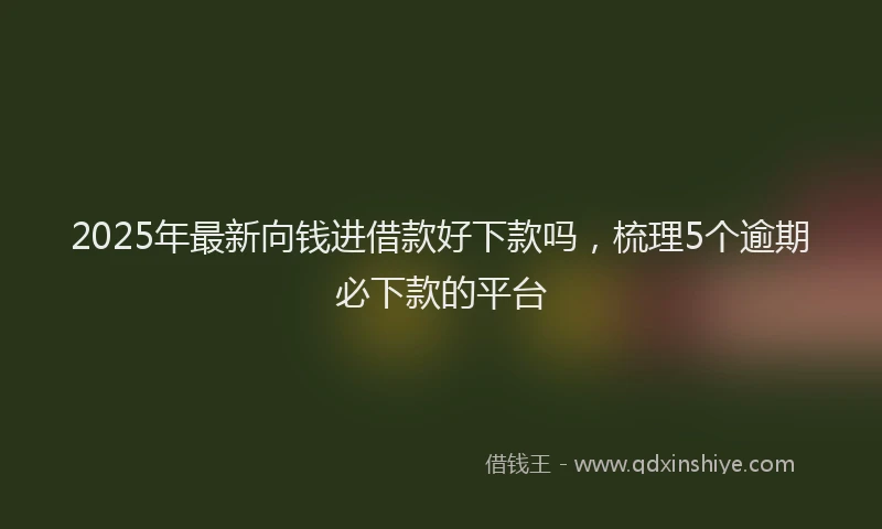 2025年最新向钱进借款好下款吗，梳理5个逾期必下款的平台