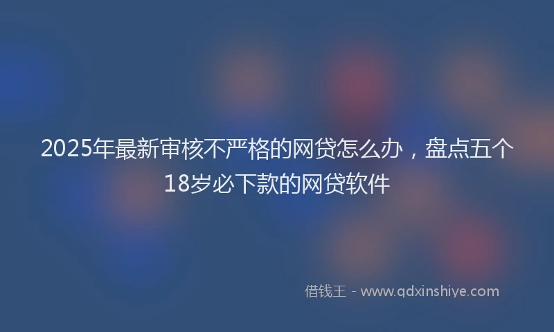 2025年最新审核不严格的网贷怎么办，盘点五个18岁必下款的网贷软件