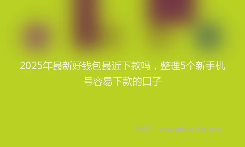 2025年最新好钱包最近下款吗，整理5个新手机号容易下款的口子
