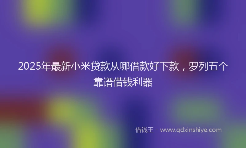 2025年最新小米贷款从哪借款好下款，罗列五个靠谱借钱利器
