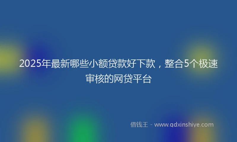 2025年最新哪些小额贷款好下款，整合5个极速审核的网贷平台