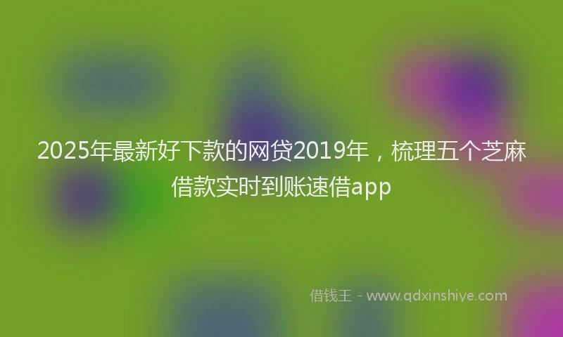 2025年最新好下款的网贷2019年，梳理五个芝麻借款实时到账速借app