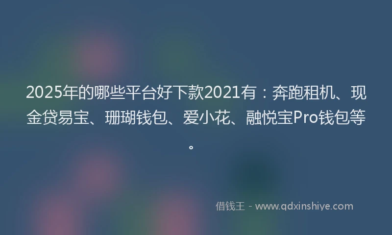 2025年的哪些平台好下款2021有：奔跑租机、现金贷易宝、珊瑚钱包、爱小花、融悦宝Pro钱包等。