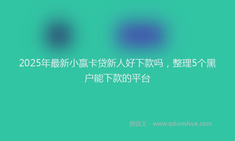 2025年最新小赢卡贷新人好下款吗，整理5个黑户能下款的平台