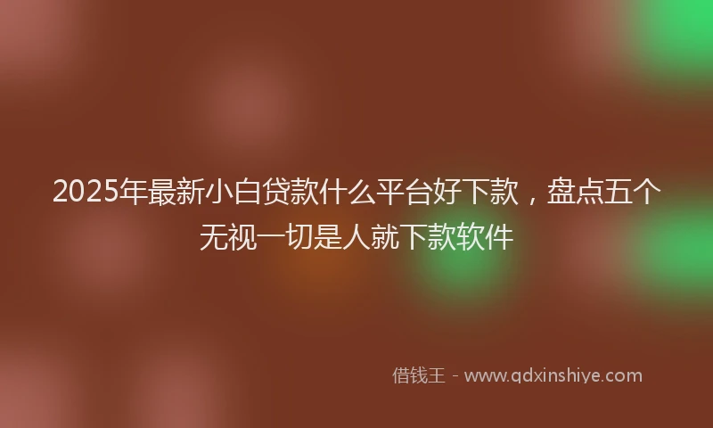2025年最新小白贷款什么平台好下款，盘点五个无视一切是人就下款软件
