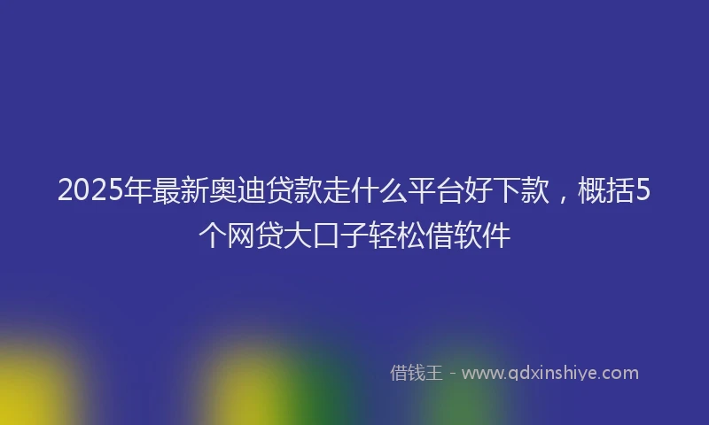 2025年最新奥迪贷款走什么平台好下款，概括5个网贷大口子轻松借软件