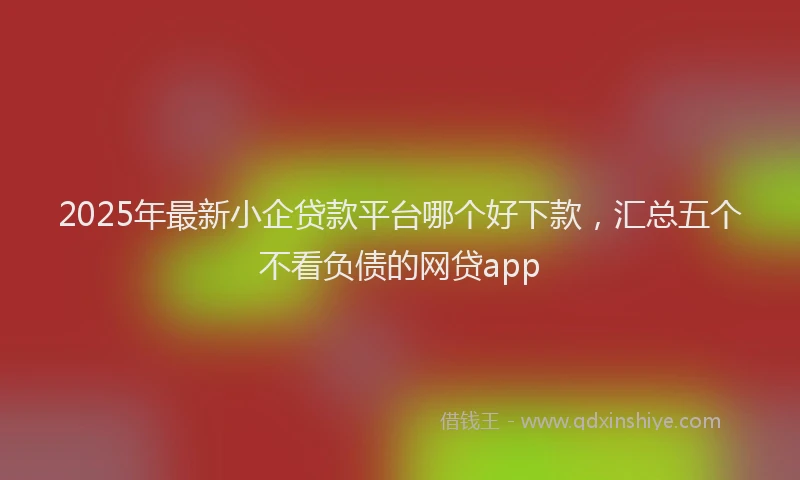 2025年最新小企贷款平台哪个好下款，汇总五个不看负债的网贷app