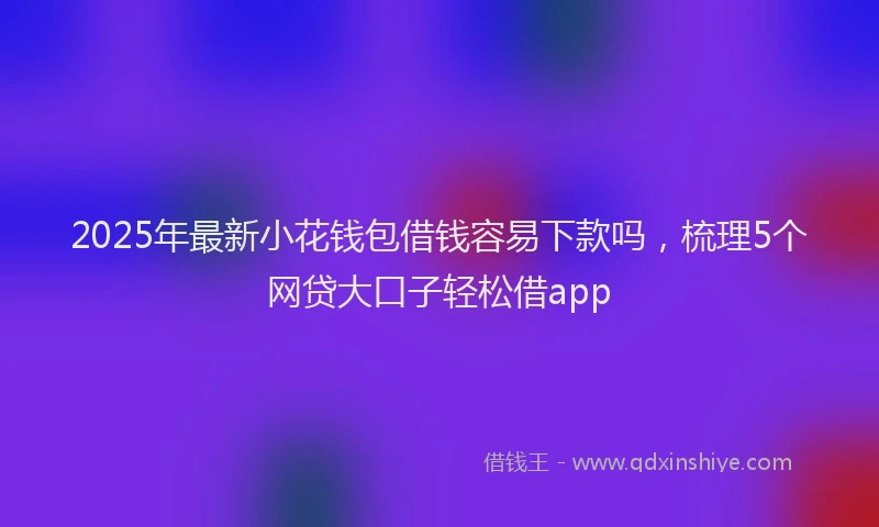 2025年最新小花钱包借钱容易下款吗，梳理5个网贷大口子轻松借app