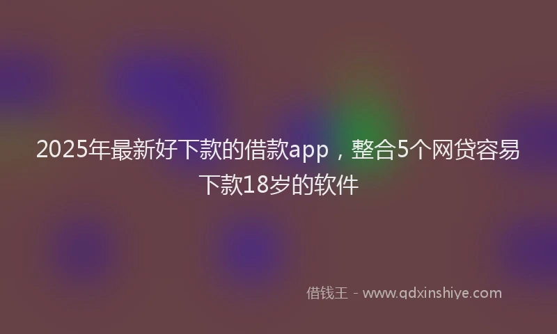 2025年最新好下款的借款app，整合5个网贷容易下款18岁的软件